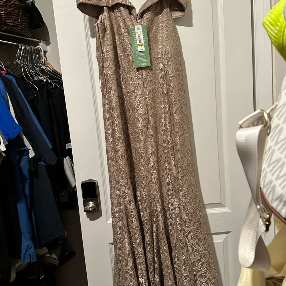 R&M collections champagne dress